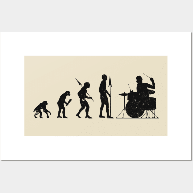Drums Drummer Evolution Wall Art by Foxxy Merch